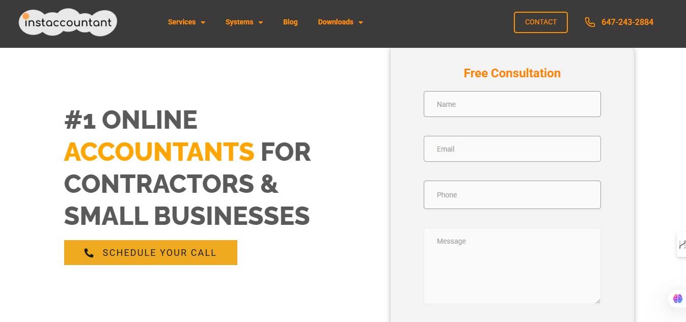 معاينة الموقع الإلكتروني لإنستاكاونتانت